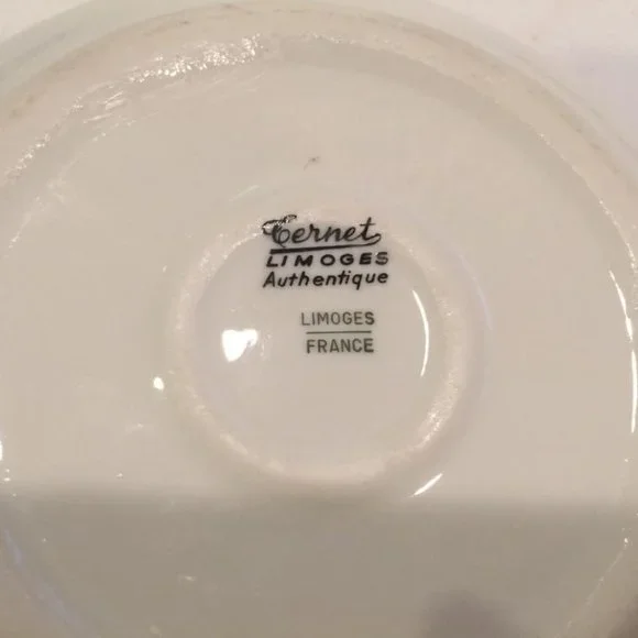 Vintage 1970's 6" French Limoges Floral Trinket or candy Dish w/ Lid - Picture 9 of 10